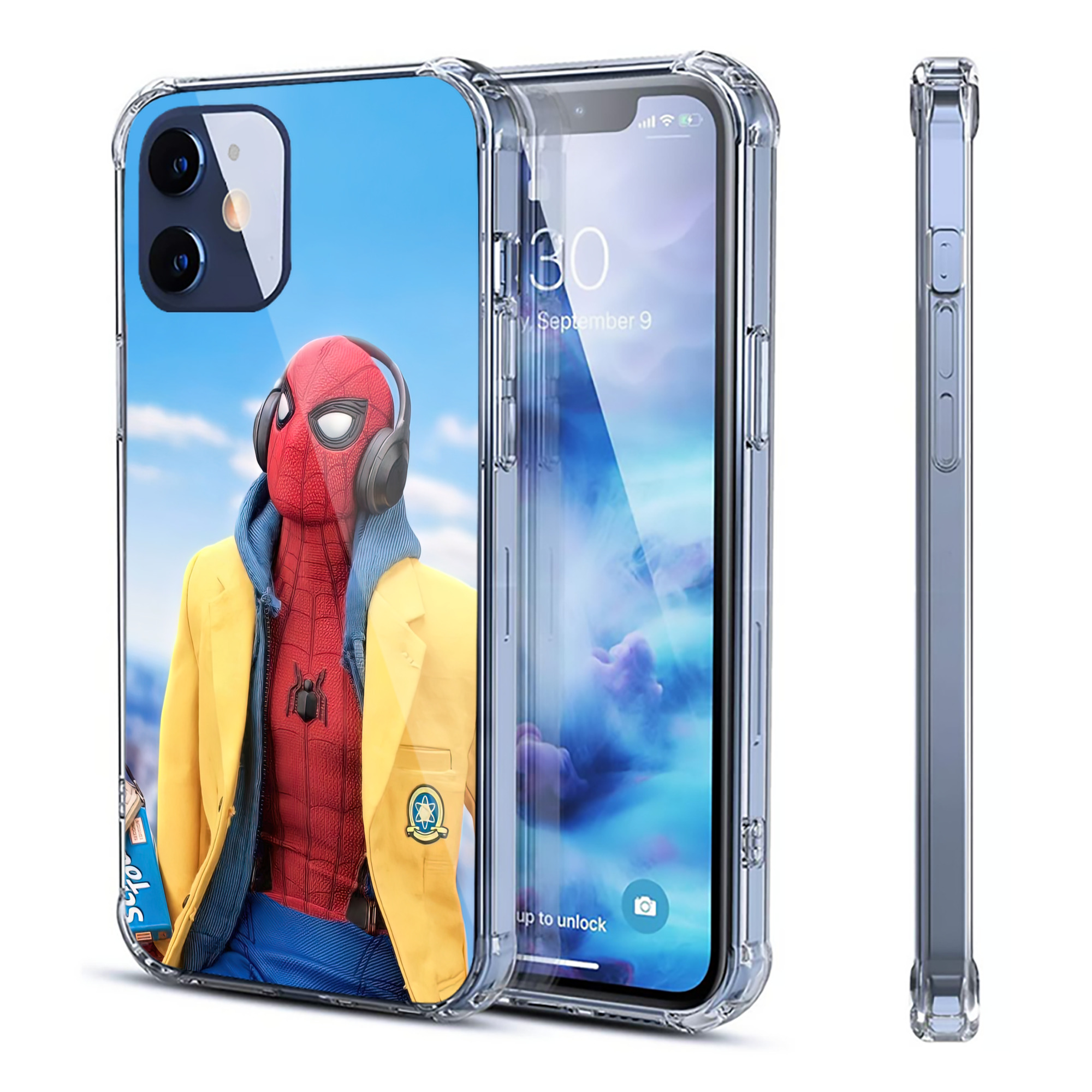 （画像用） Spider Man スパイダーマン 【iPhone 12シリーズ対応】透明スマホケース（クリアソフトケース）